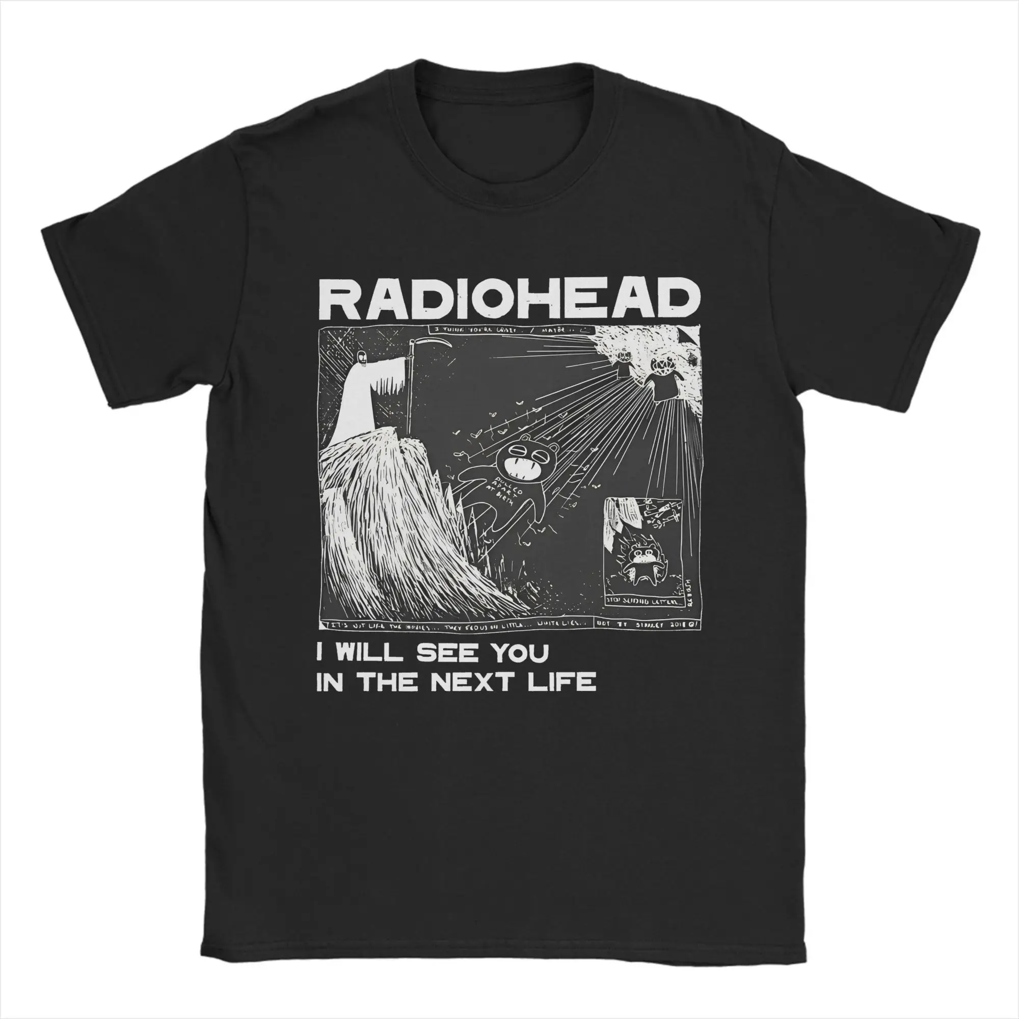 

Men Women Print Radiohead Rock Band Tee T Shirt Pure Cotton T-shirts Clothing