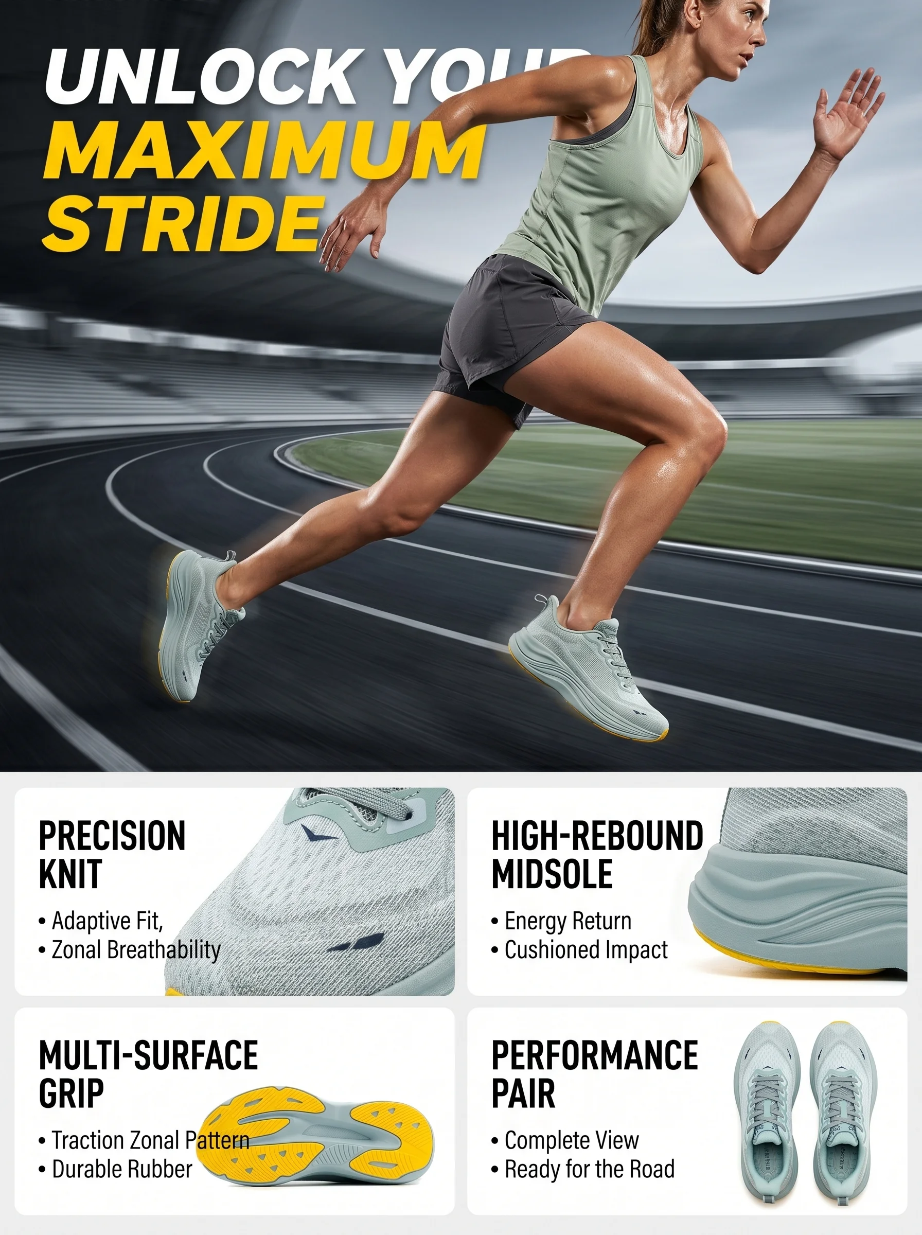 Unisex 2026 Vollcarbon-Laufschuhe Professionelle Marathon-Rennschuhe Leichte Federung Atmungsaktive Sportschuhe – Detail 8