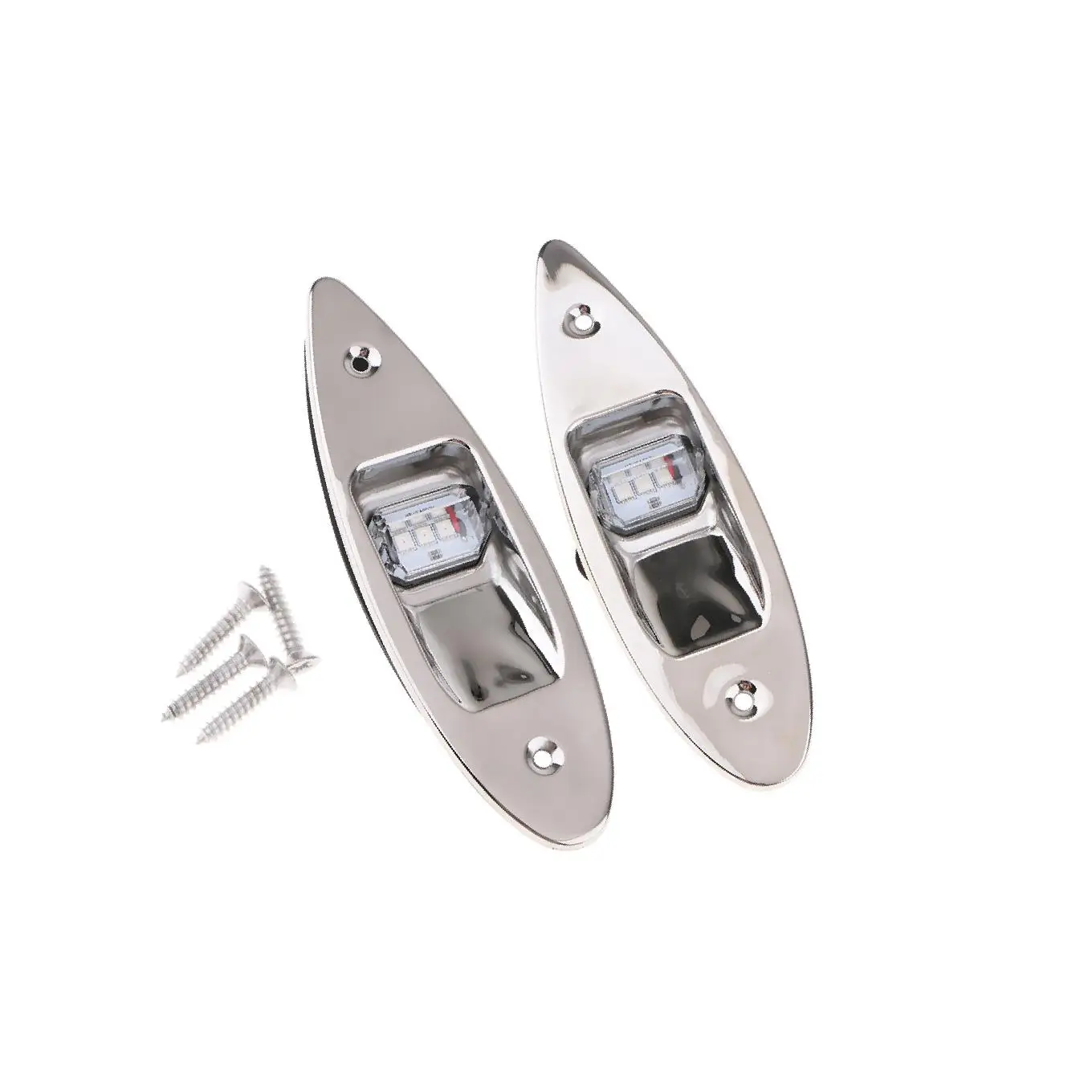 

Red&Green Marine Boat LED Side Navigation Light Flush Mount Side Lamp SS.304