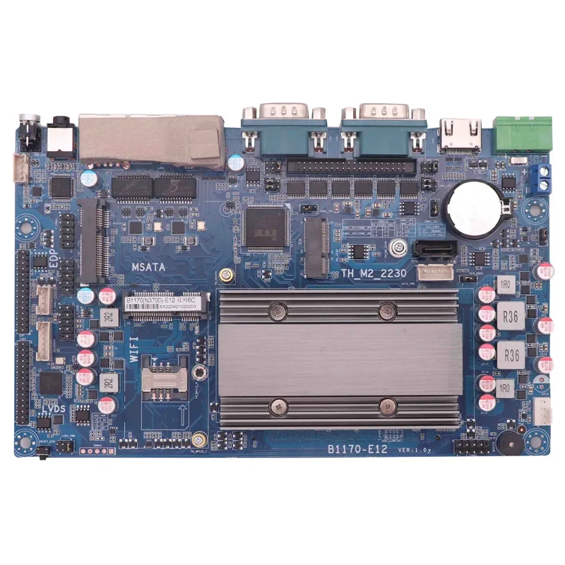 Placa Base Intel Pentium N3700 FCBGA1170 de Cuatro Núcleos y Cuatro Subprocesos, Formato Thin ITX, con Chip NIC Gigabit RTL8111H, 6COM, HDMI