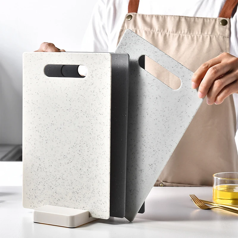 Ensemble de 4 planches à découper avec support, accessoires opaques de cuisine coordonnants