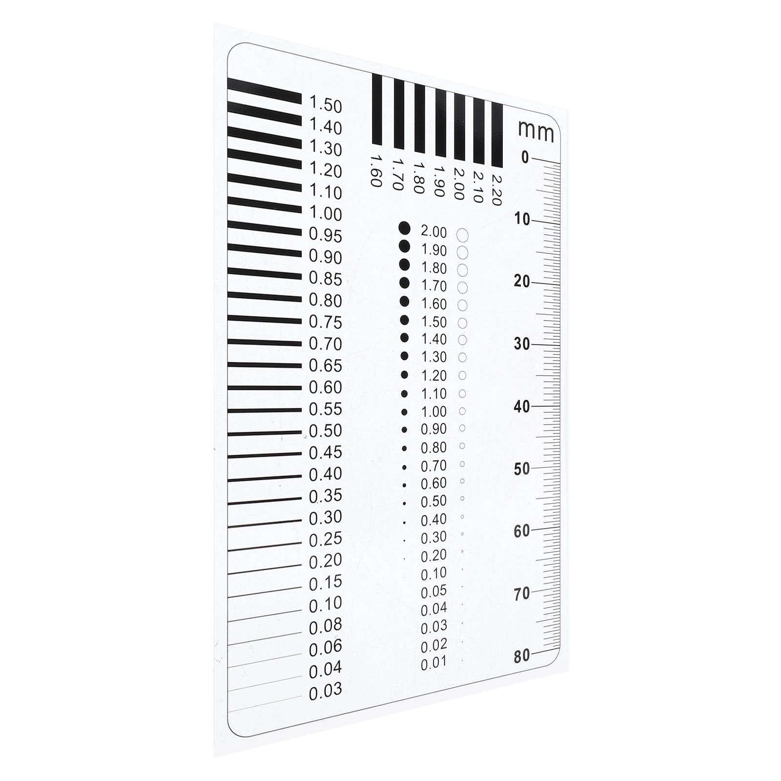 

Gauge Ruler High Precision Measurement Tool for Spot Crack Inspection Plastic Flaw Detection Film Ruler Measuring Instruments