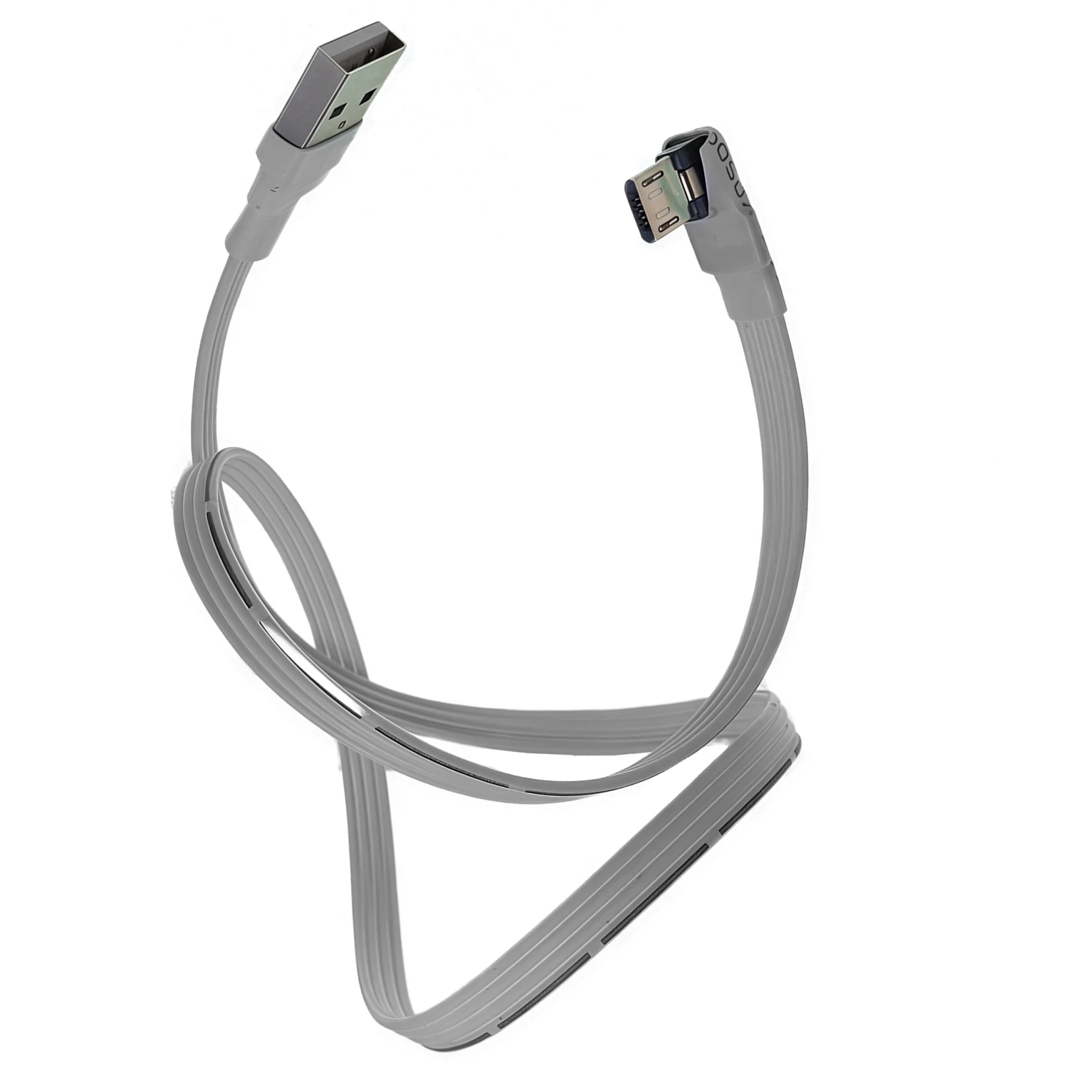 

Белая линия зарядки данных Micro USB с плоским локтем, прямой UP Down, левый и правый USB-кабель для передачи данных для телефонов Android, 50 см