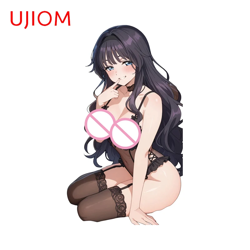 UJIOM جميلة Kaoruko Waguri أنيمي فتاة الجدار ملصق الإبداعية الكتابة على الجدران تصميم الثلاجة مكتب ملصق مائي حساسة الفن ديكور منزلي ذاتي الصنع