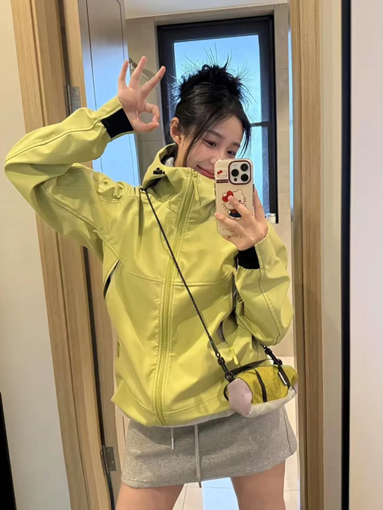 

Dopne een Avocado водонепроницаемый уличный джет женский осенний горный велосипедный костюм свободного покроя для поездок на работу Sle Faiona...