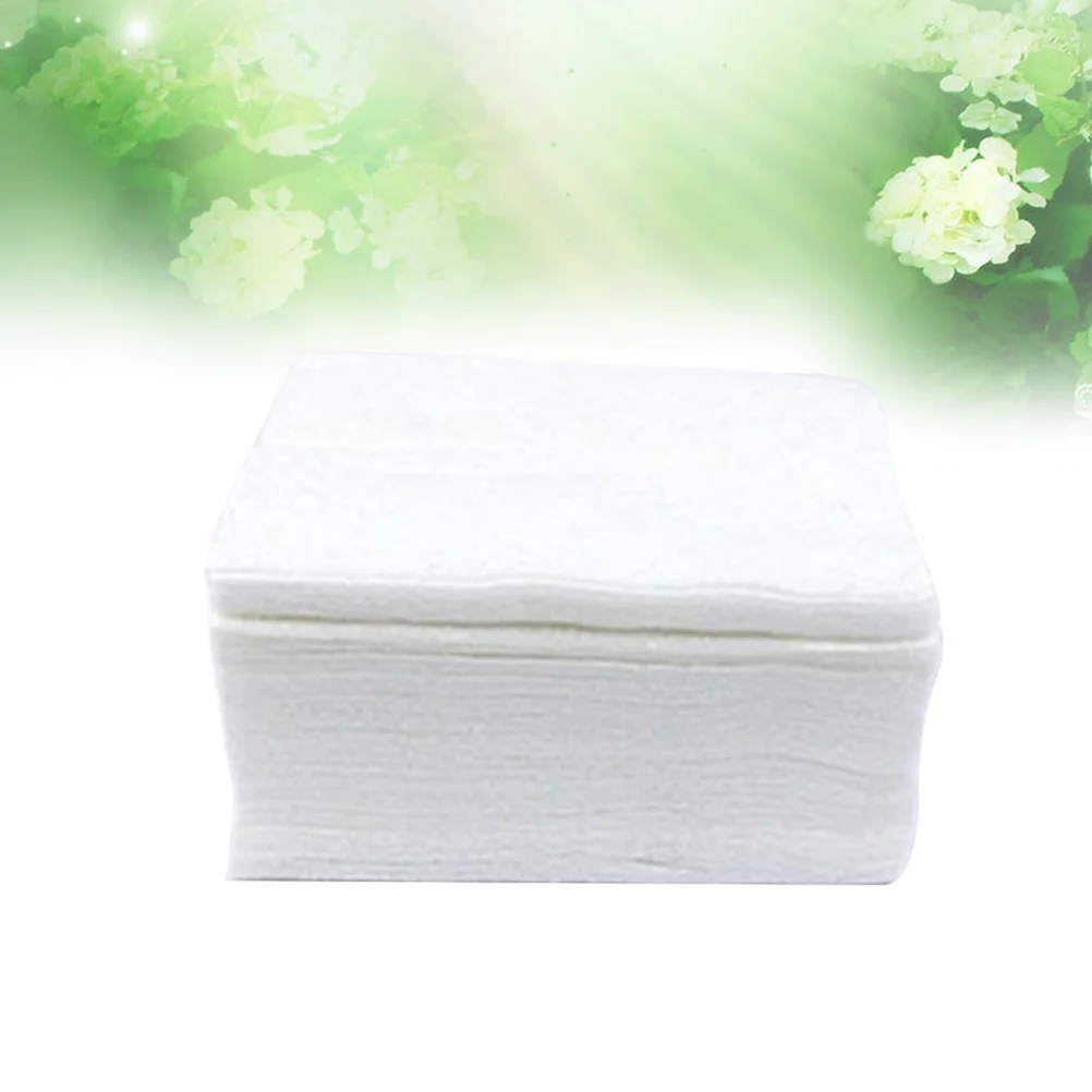 100 Uds almohadillas desmaquillantes algodón suave de una sola capa para aplicación de loción limpiadora facial y cuidado de uñas 6x7cm blanco