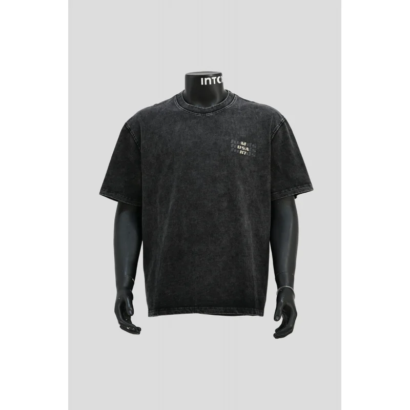 

High street trendy brand short sleeved T-shirt for men's summer street design, loose and casual, versatile and stylish top