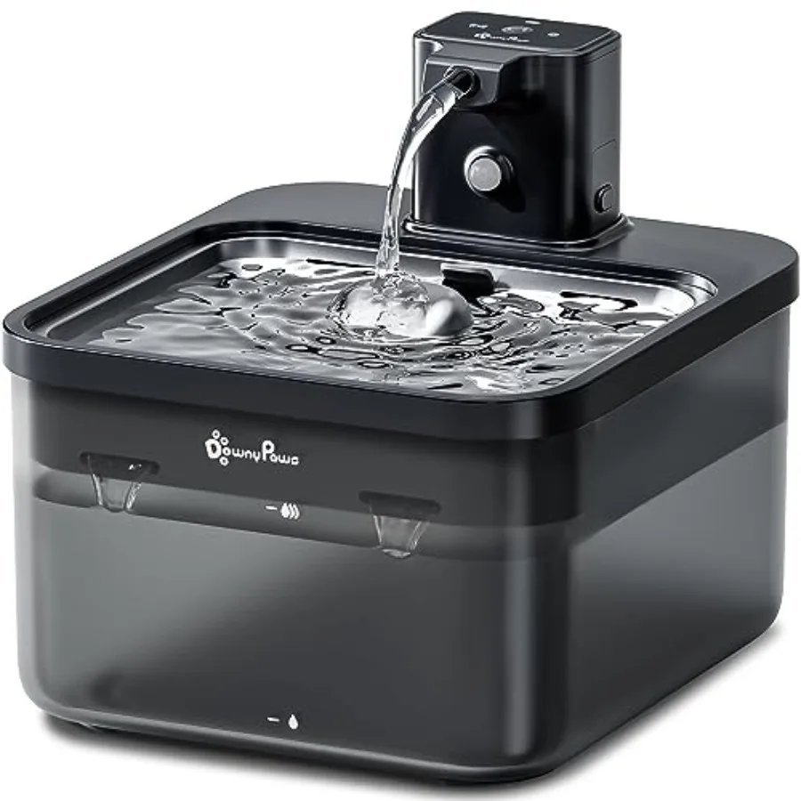 

Cat Water Fountain Stainless Steel Cordless 84oz/2.5L Fursink Wireless Pet Water Fountains for Cats Indoor Battery Operated Cat