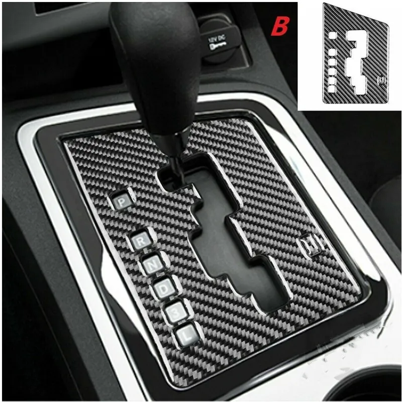 

Carbon Fiber Car Gear Shift Panel Cover Trims For Dodge Challenger