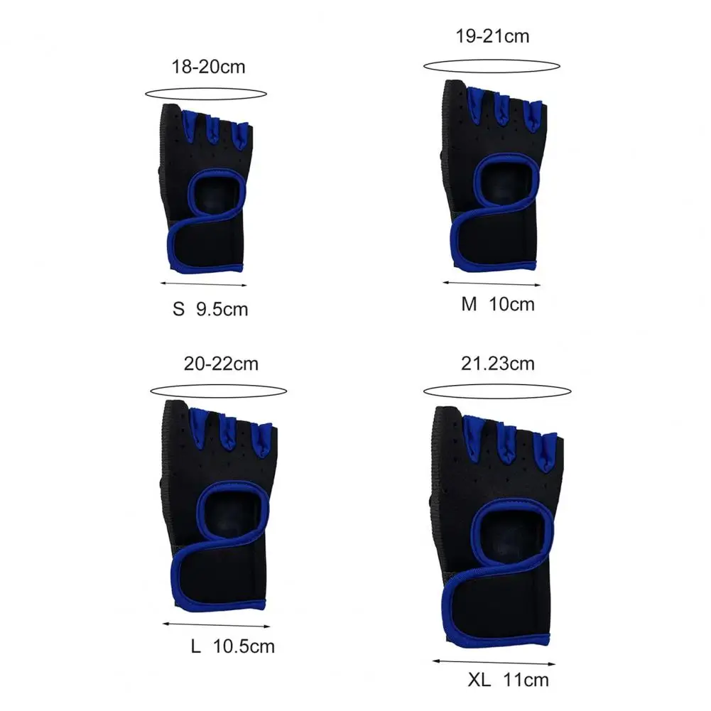 1 Pair Simple Tear Resistant Ridding Gloves Contrast Color Cycling Gloves Wear Resistant Fitness Gloves for Outdoor