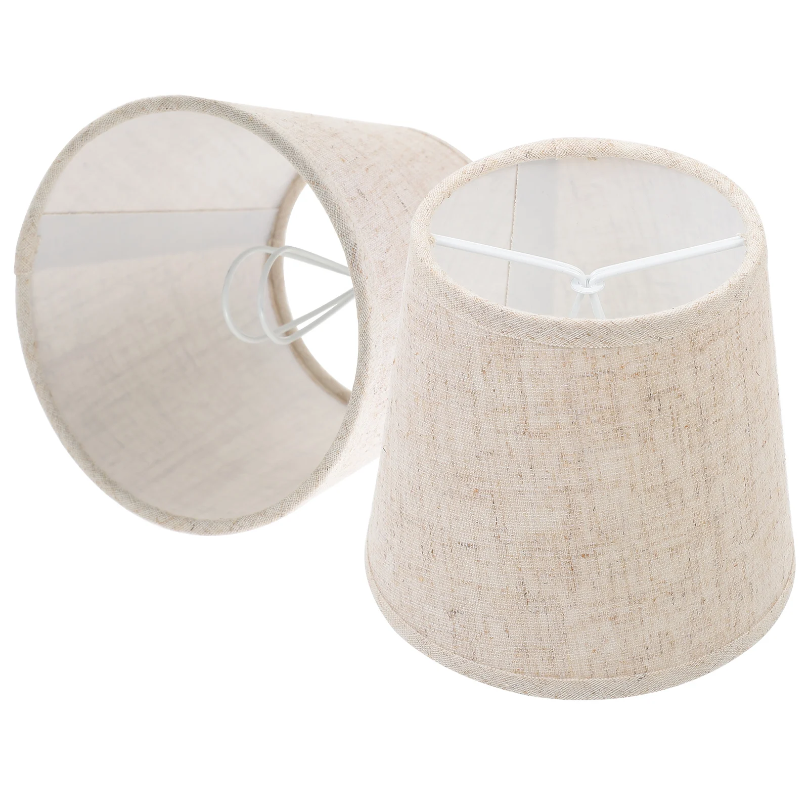 

2pcs Fabric Lampshade E14 Bedside Table Lampshades Cover Iron Material Soft Light Household Decor Square Desk Shades