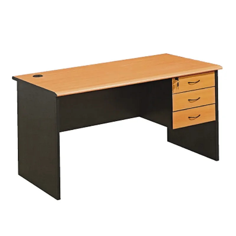 Solid wood modern executive desk with file drawer, retractable design, customizable size, suitable for adults