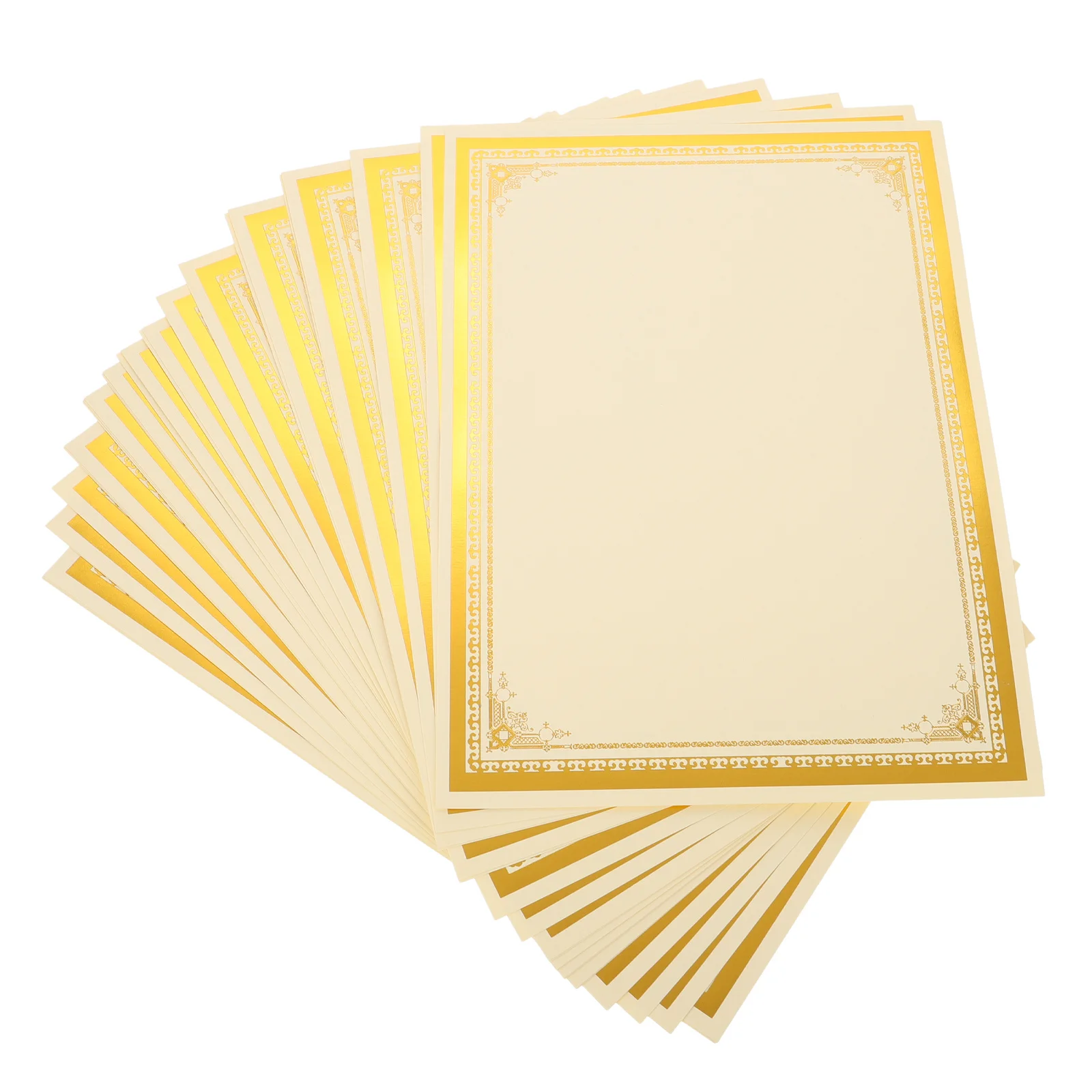 

30Pcs Award Certificate Paper A4 Blank Diploma Paper 250g Gold Foil for Graduation Ceremony School Office Recognition