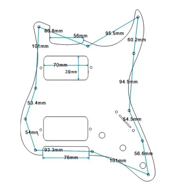 Prewired Loaded ST Pickguard Set HH Humbucker Active Pickups for St Guitars Replacement Parts