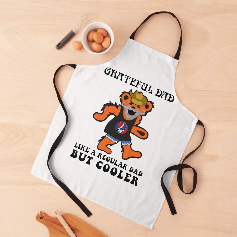 

Grateful Dad Cooler black and white vintage like a regular dad but Cooler Apron For Men Art Women's Apron