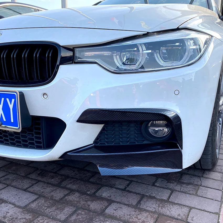 Car Front Bumper Sticker Side Splitter Spoiler Fog Lamp Cover For BMW 3 Series F30 F31 F35 Pack 322 325 M Sport 2013-2019