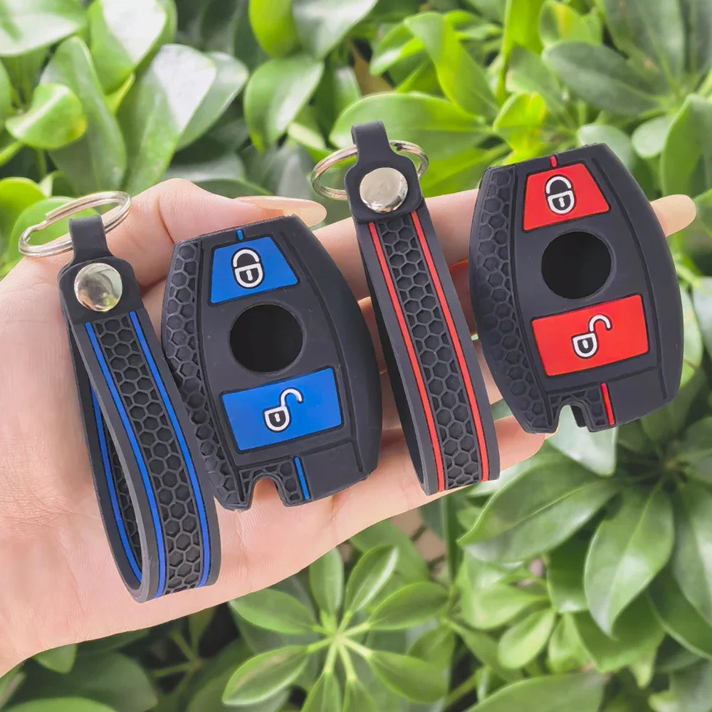 2 Buttons New Silicone Car Key Cover Case For Mercedes Bnez CLA GLC GLA GLK W203 W210 W211 W204 W176 A B C R Class AMG