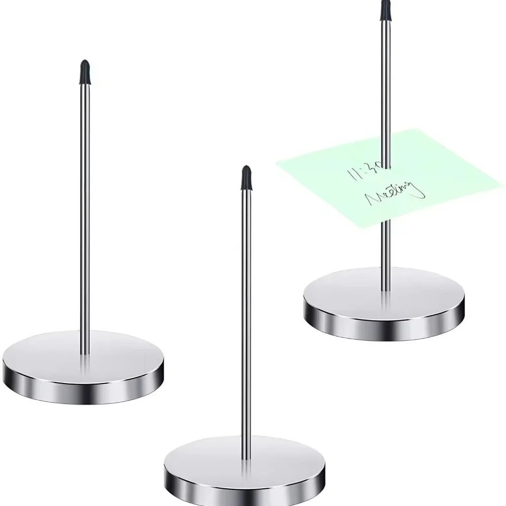 1/2Pcs Portable Metal Receipt Ticket Spike Holder Non-slip Multifunctional Order Receipt Holder Paper Memo Holder Restaurant