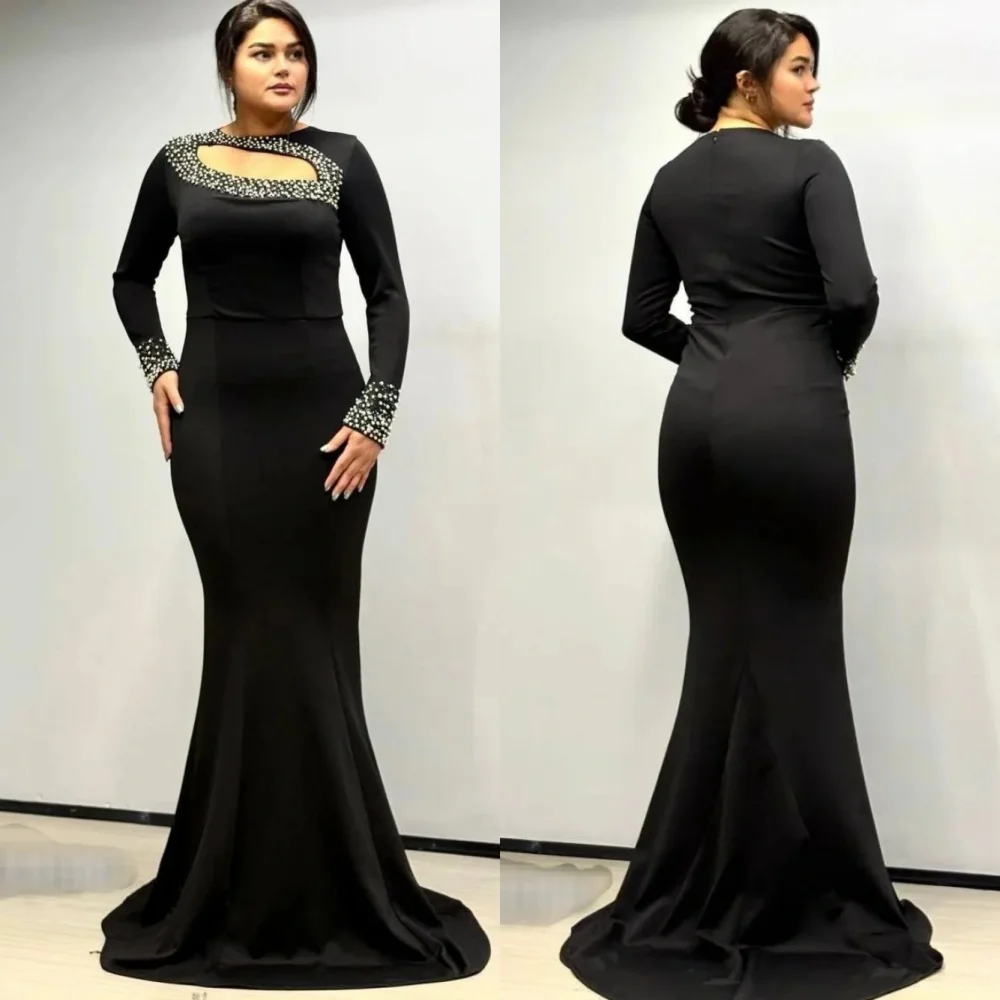 

Customized Chinese Style Jersey Sequined Trumpet Scoop Neck Long Dresses Bespoke Occasion Exquisite Sparkle