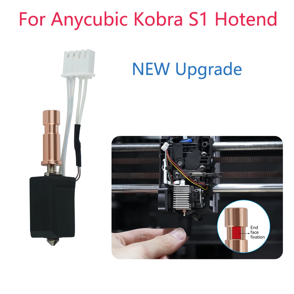 

Для Anycubic Kobra S1 Hotend Upgrade Керамическая нагревательная насадка Kobra S1 Combo Hotend S1C 24 В 48 Вт Быстрый нагрев Kobra S1