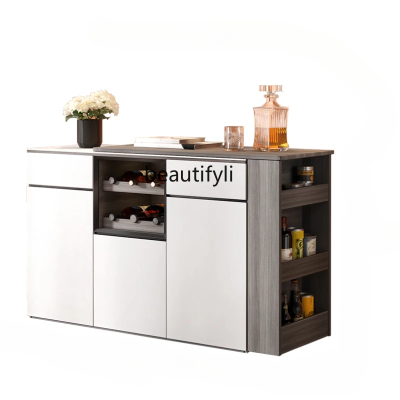 

Minimalist Bar Table Bar Integrated Partition Home Nordic Partition Italian Family Retractable Stone Plate Wine Cabinet