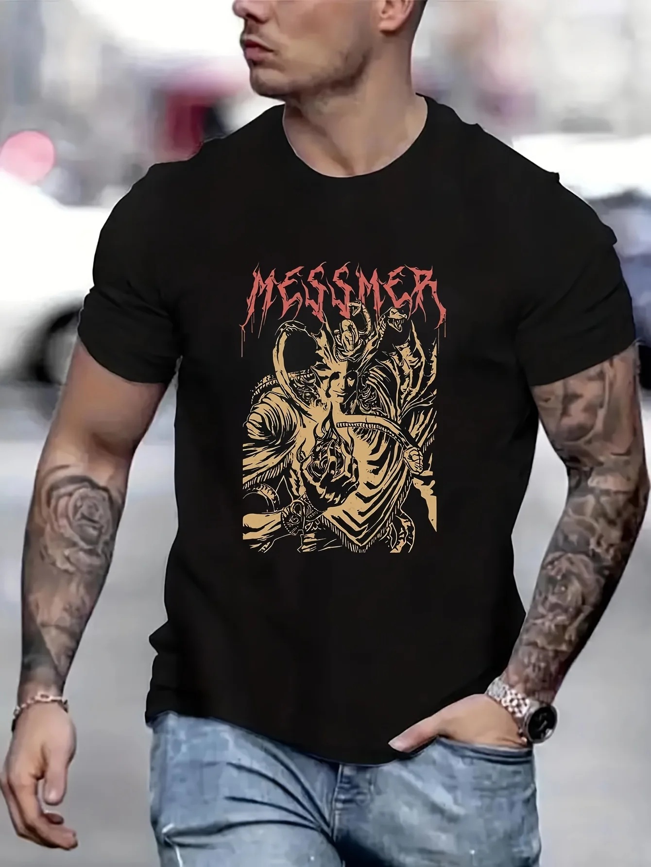 Elded Ringed Messmer The Impaler Oversized T Shirt Men Kawaii Streetwear Men Anime Men T shirt Printed T-Shirt B5021910