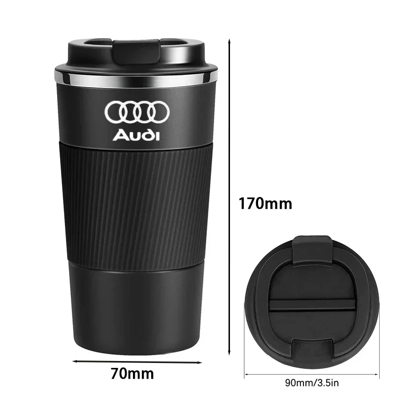 510 ml Edelstahl Kaffeetasse Thermobecher Für Audi A4 B8 A3 A8 S5 S6 TT Q5 Q7 RS5 RS6 Auto Reise Vakuumflasche Auto Liefert