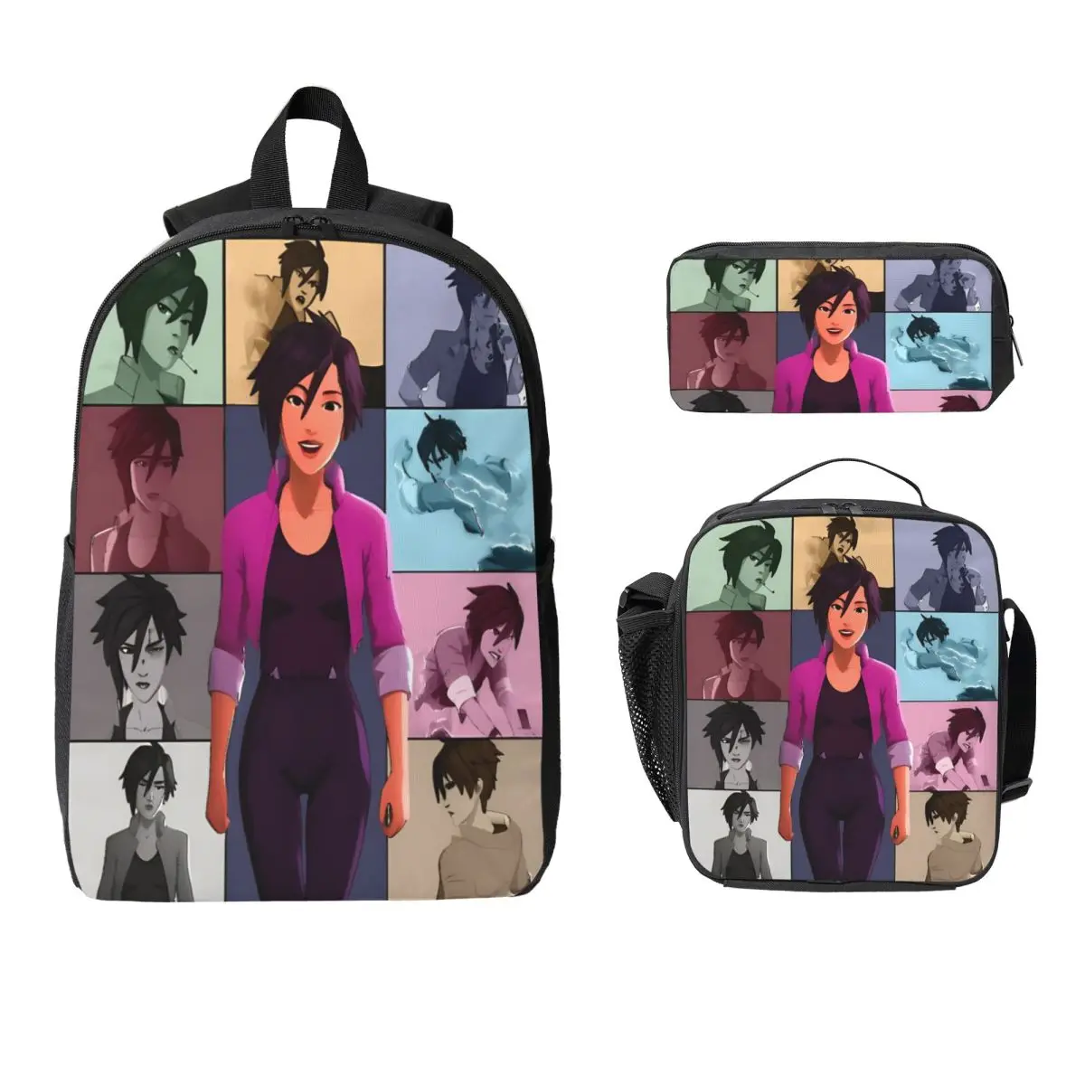 

3 шт., набор школьных сумок Invisigal Eras Tour для детей, сумки для ручек, наборы рюкзаков с коробкой для завтрака для школьников, рюкзак