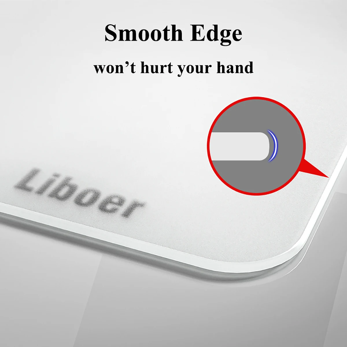 Imagem -04 - Mouse Pad de Vidro Duro Temperado Superfície Lisa do Revestimento Superfície Lisa das Bordas Menos Ruído Espessura de 3.0 mm