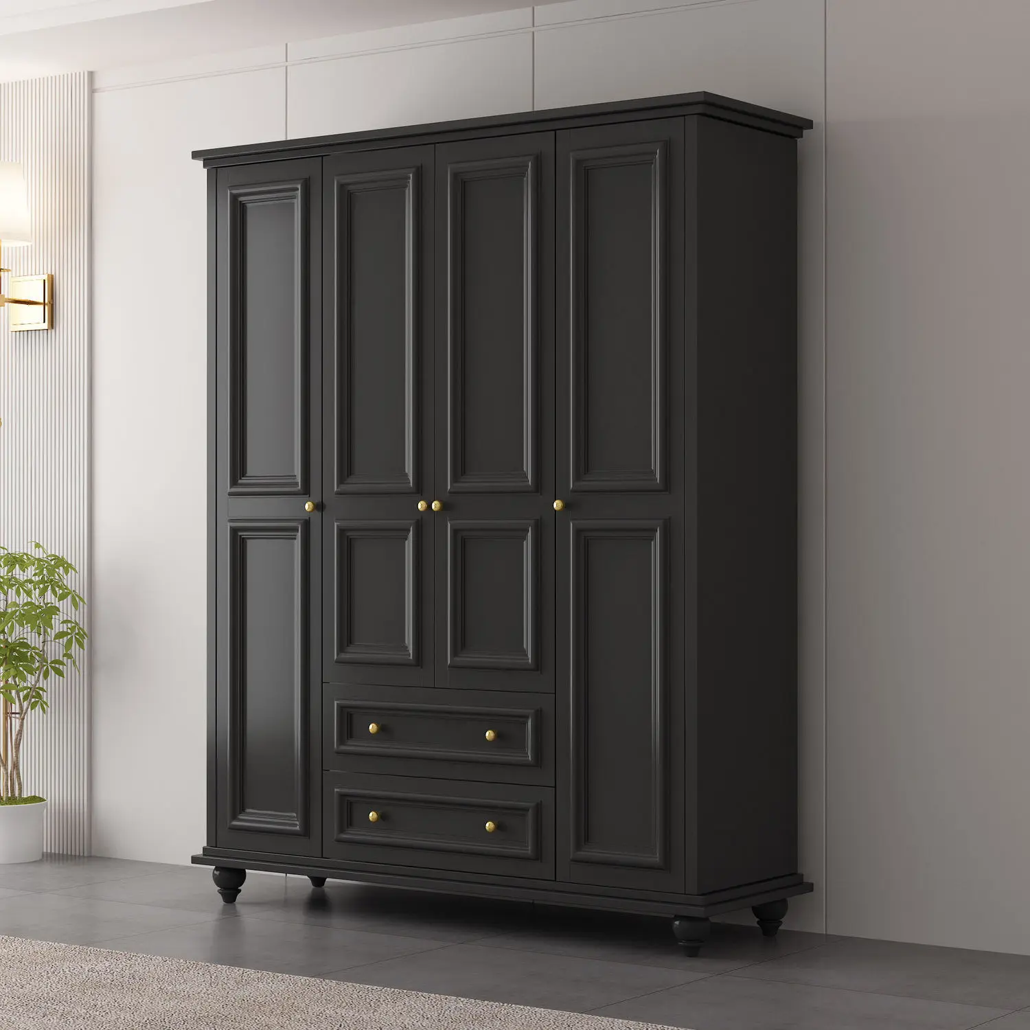 Armario grande americano De madera Simple para el hogar, armario grande sólido, cajón De almacenamiento, partición, muebles De dormitorio Roperos De Madera