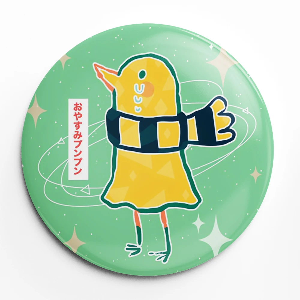 Goodnight Punpun Oyasumi Punpun Badge Soft Button Lapel Pin Decor Brooch Jewelry Decoration Gift 58mm