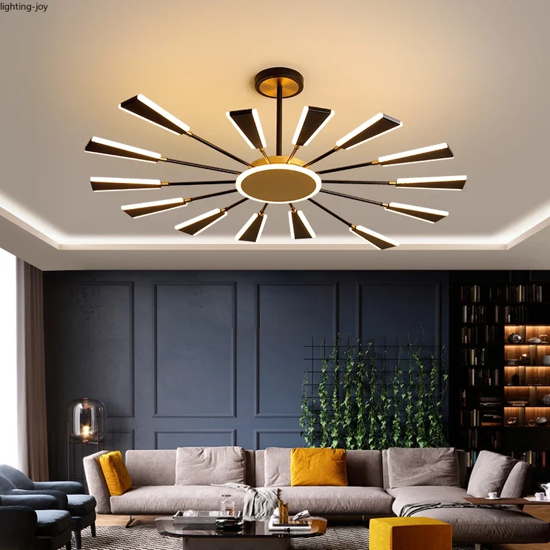 

Modern Ceiling Pendant Lights Balck Gold Bar Kitchen Hanging Lamp Decor Dinning Room Led Hanglamp Fixtures Furniture