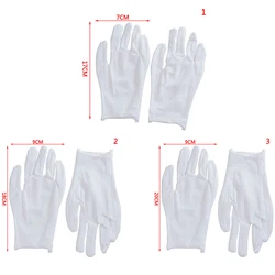 Lightweight white inspection cotton work high stretch gloves for coin jewelry