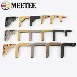 4/10 pz Meetee 25-54mm metallo proteggere borsa ad angolo fibbie borsa libro Decor End Clips bordatura artigianato fai da te accessori Hardware