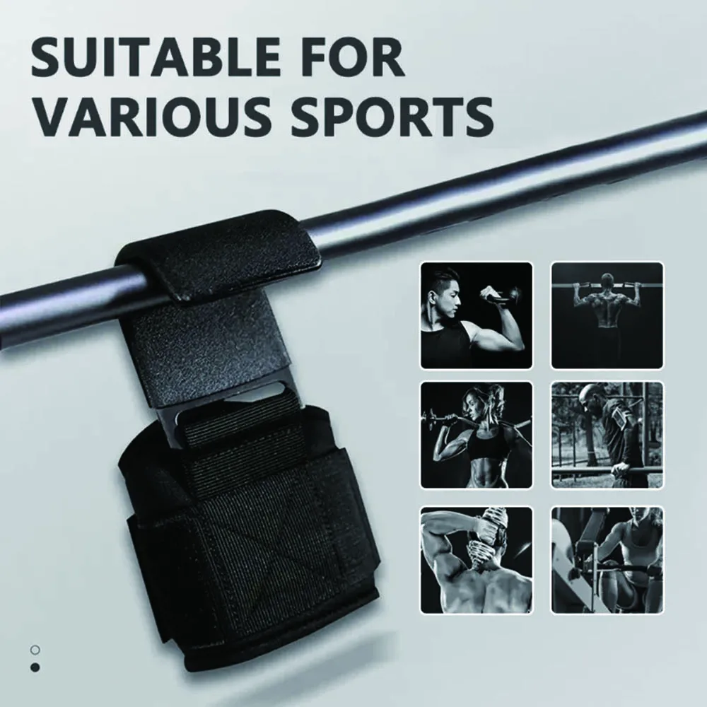 Non-Slip Fitness Squat Weightlifting Pull-up Wrist Hook Horizontal Bar Exercise Strength Training Without Strangling Power Hook