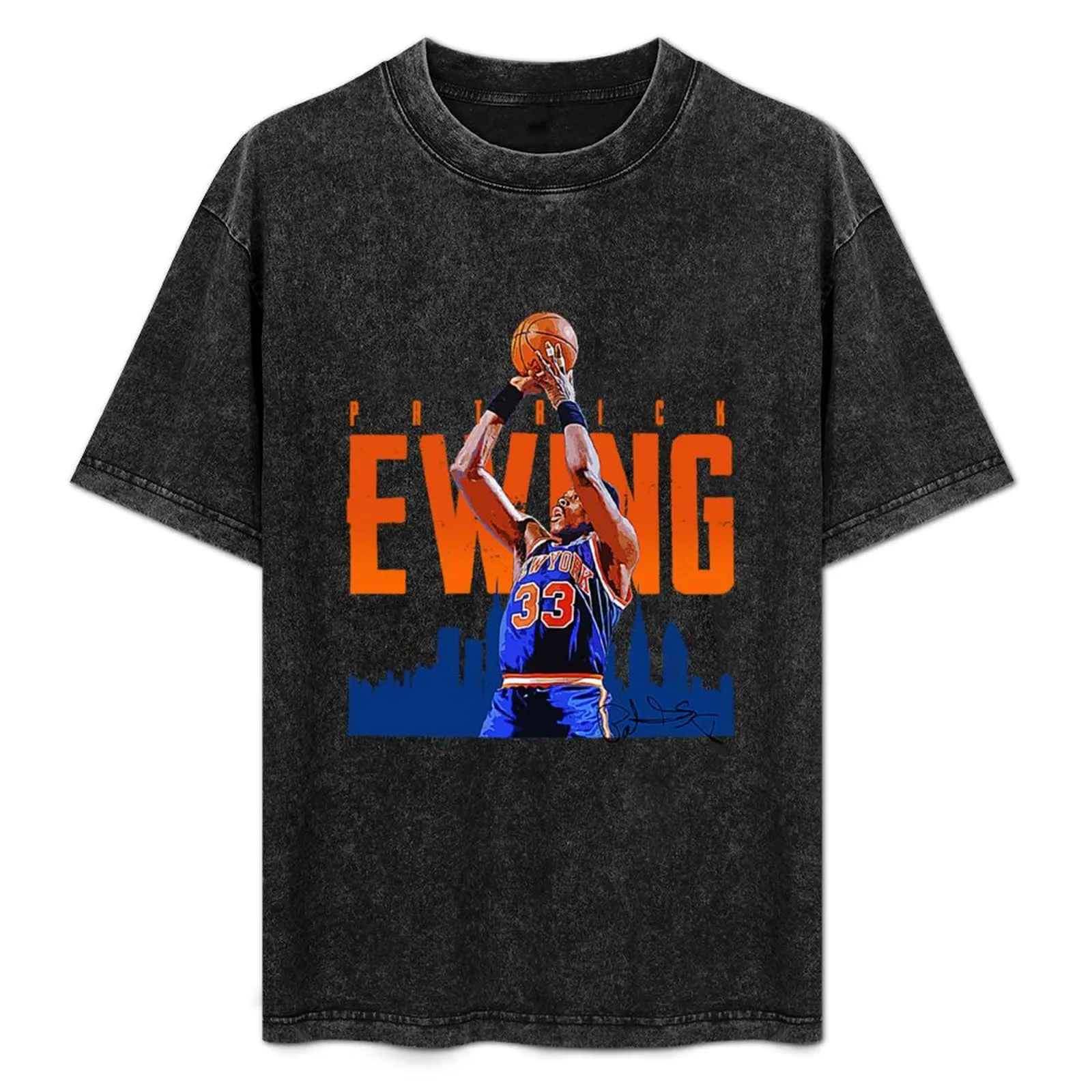 Camiseta Patrick Ewing con estampado de verano y manga corta