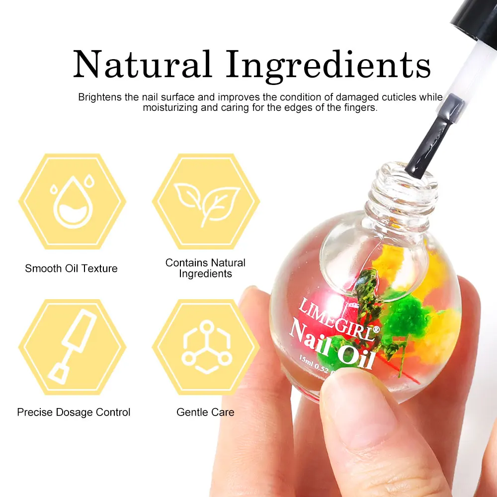 Limegirl 15ml Organic Cuticle Oil Nail Softner Pure Natural Essential Conditioning Nutrition Moisturing Reparing Oil