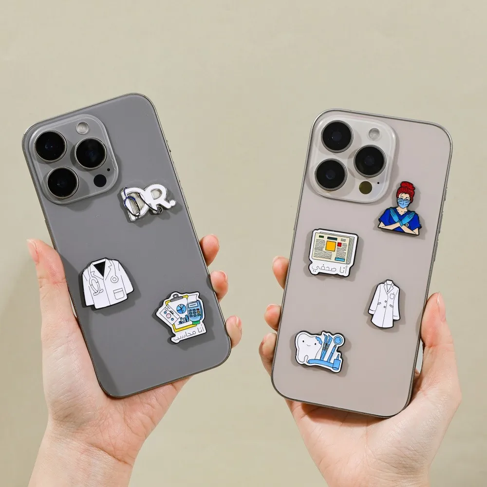 Fun and creative medical supplies phone decorative stickers, made of alloy material, perfect as a small gift for friends