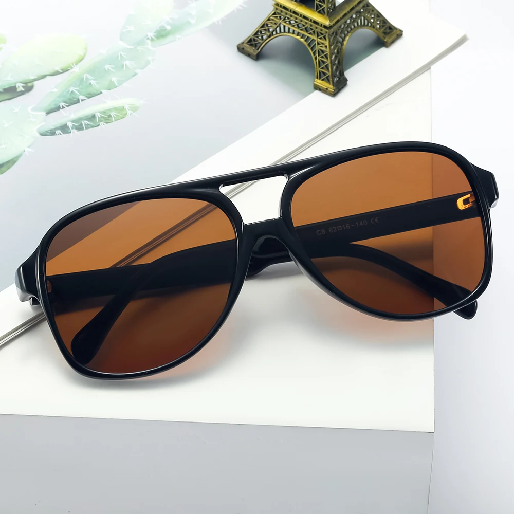 CRIXALIS Fashion Pilot spolaryzowane okulary przeciwsłoneczne dla kobiet mężczyzn Oversize okulary przeciwsłoneczne w stylu retro kobiece przeciwodblaskowe okulary do jazdy Lady UV400