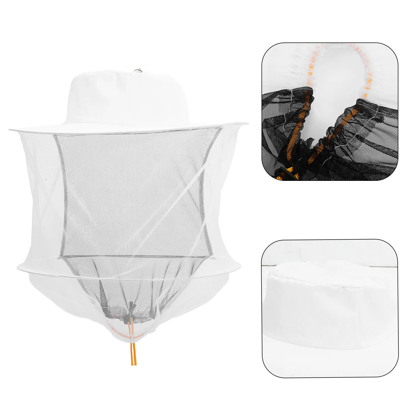 

Portable Beekeeper Hat Protective Wide Brim Head Net Hat Durable Mesh for Bee Feeding Fishing Hunting Outdoor Beekeeper Costume