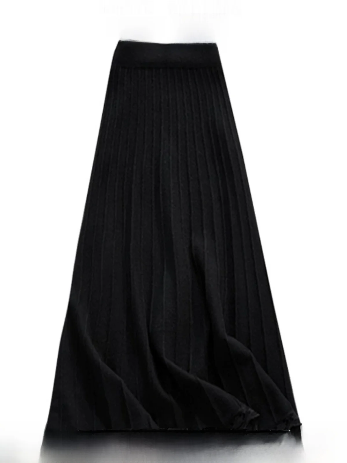 

High Waist A-Line Knitted Skirt Women's plus Size Korean Sle Long Length Cover Hip Autumn Season Faion Casual Skirt