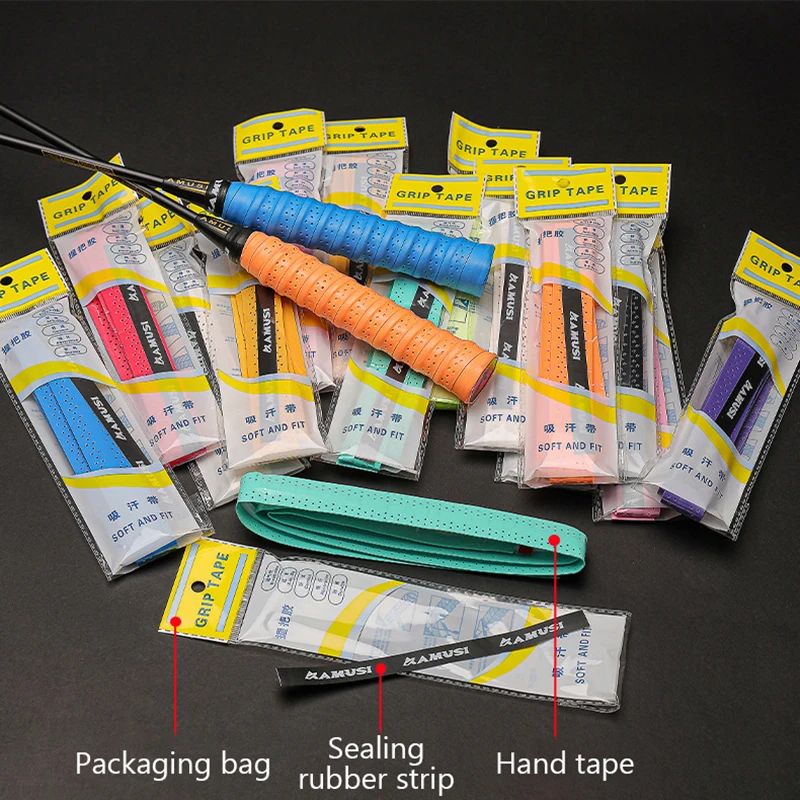 

Резиновая утолщенная нескользящая повязка для бадминтона, ламинированная перфорированная ручка для теннисной ракетки, кожаная намотка для удочки Ta