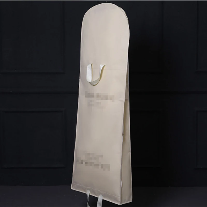 Breathable Wedding Bridal Gown Long Dress Hanging Garment Bag Long Coat Evening Gown Closet Storage Travel Large Protector Cover