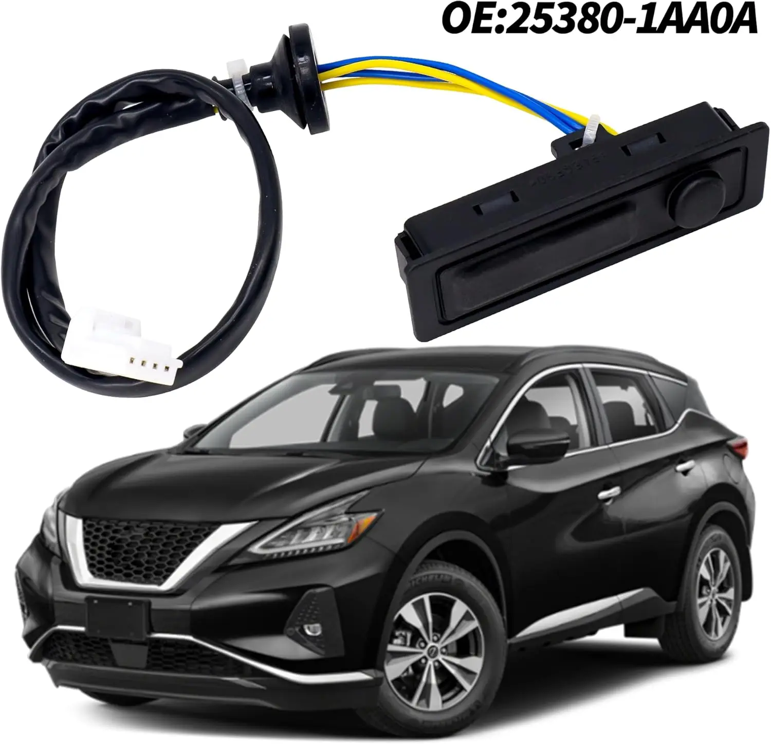 Car Rear Trunk Lid Release Tailgate Opening Switch 25380-1AA0A for Nissan Murano 3.5L 2009-2014 V6 CVT 2WD Quest 3.5L 2011-2017