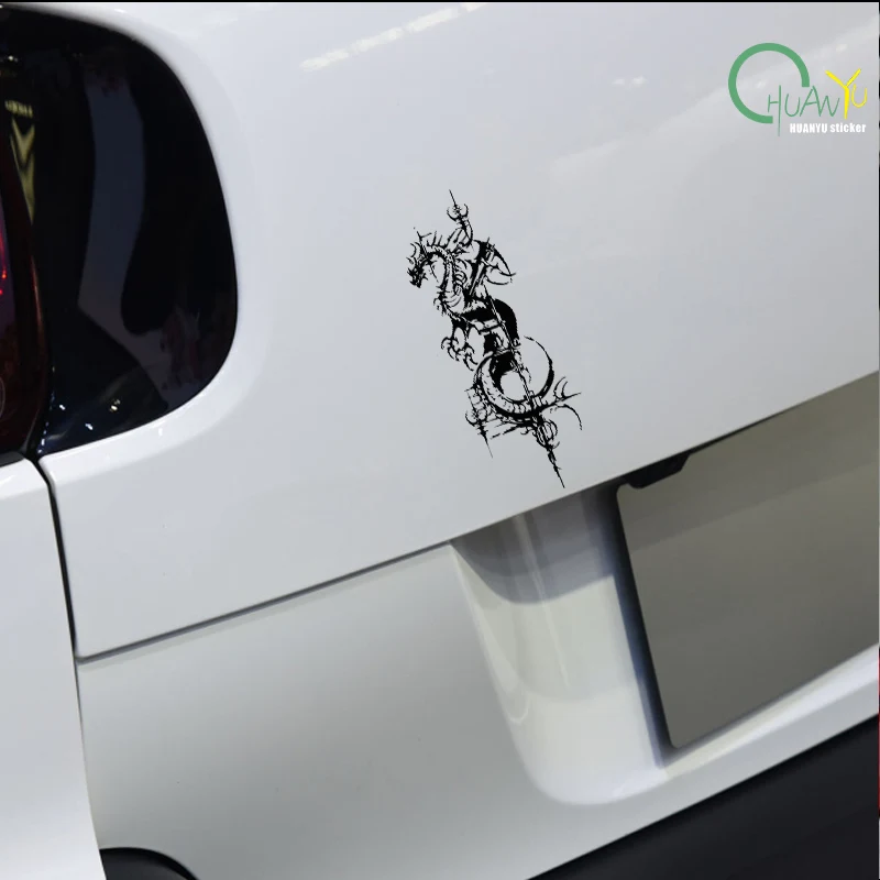 Personalized creative snake around thorns cross sticker car decoration for motorcycle scratch proof waterproof reflective