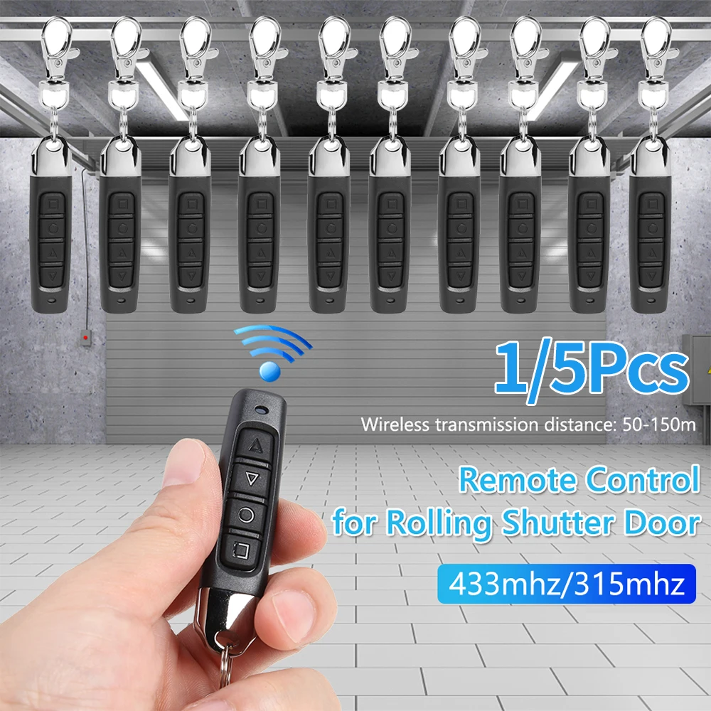

1-5 шт., пульт дистанционного управления для дверей гаража, 315/433 МГц