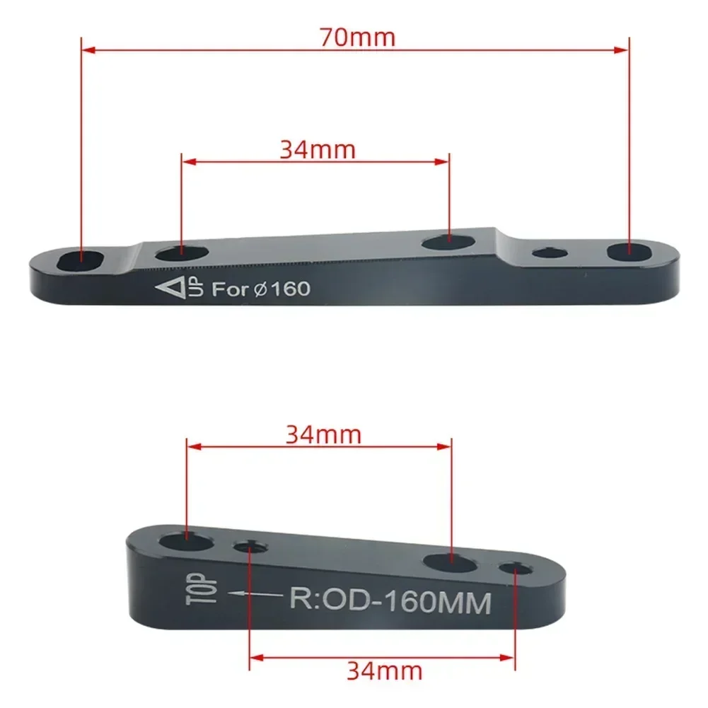 Flat Mount Disc Brake Adapter Road Bike Disc Brake Adapter Front/Rear Aluminum Alloy 140 Or 160 Reversible 140mm/160mm For Rotor