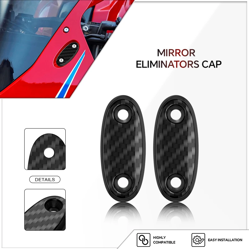 100 % Kohlefaser-Rückspiegelabdeckung für CBR650R CBR650F CBR400R CBR500R CBR300R CBR250R Motorrad-Spiegelschutzkappe