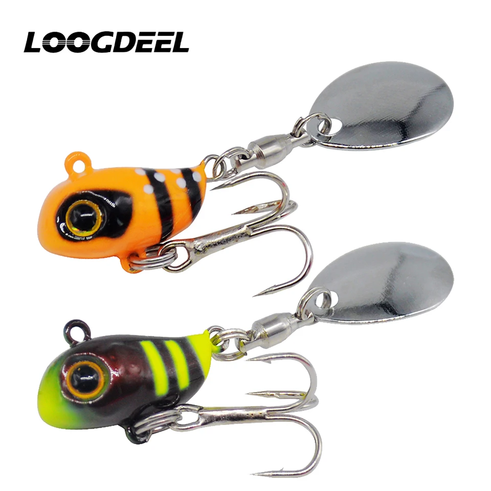 LOOGDEEL 1Pcs 10g Spinnerbait VIB Artificial Bait Carp Spinning Metal Tail-spinner Fishing Accessories Swimbait Fishing Lures