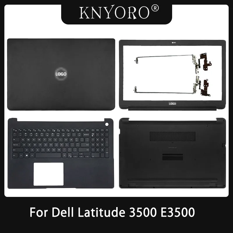 Preto lcd tampa traseira para dell latitude 3500 e3500 laptop, moldura frontal, palmrest/parte inferior, novo, preto, 00c7j2 0kph5p 0 xpmr